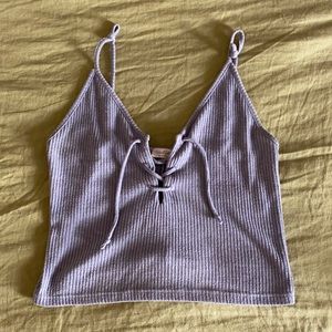 Lilac purple cropped tank top